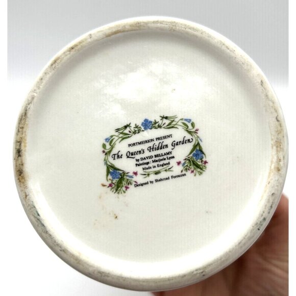 Portmeiron Vase Floral The Queen's Hidden Garden by David Bellamy  8" Tall - Picture 5 of 8